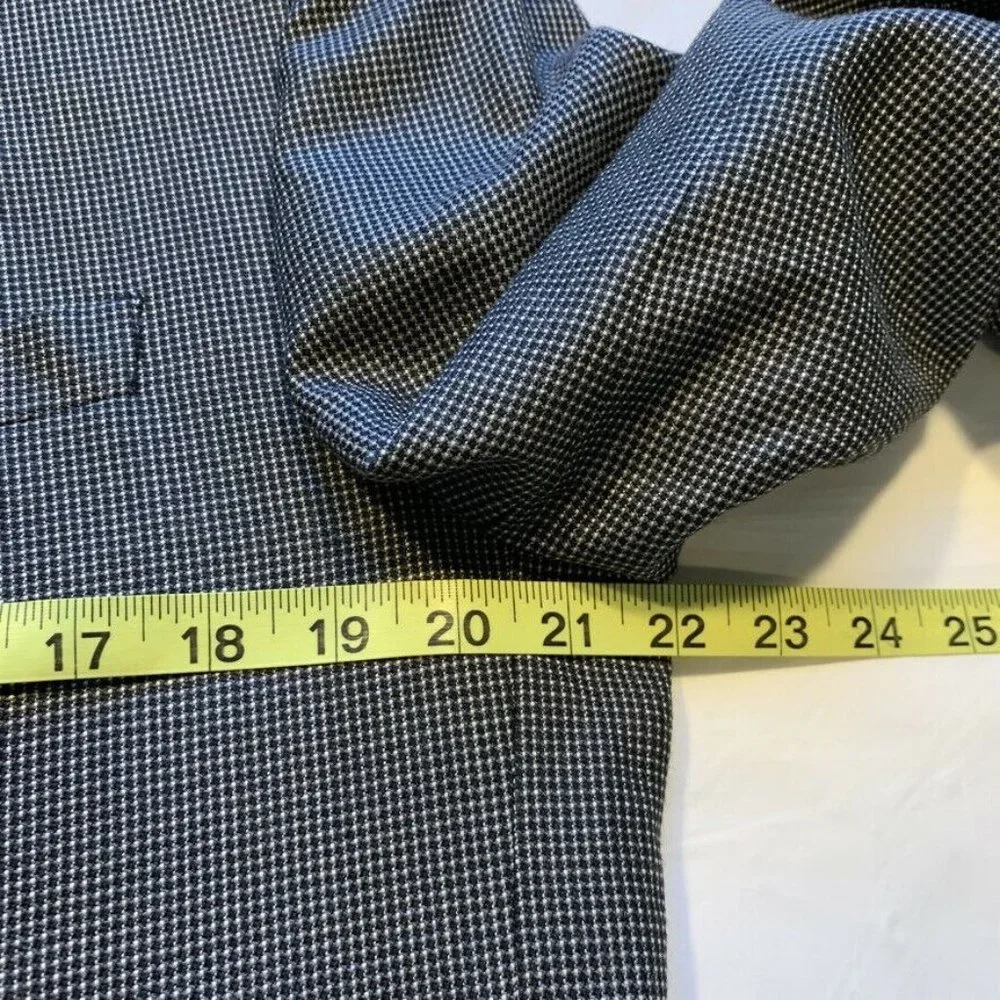 Calvin Klein Nailhead Silk‎ Wool Blazer Sport Jacket Coat Two Button 40L EUC